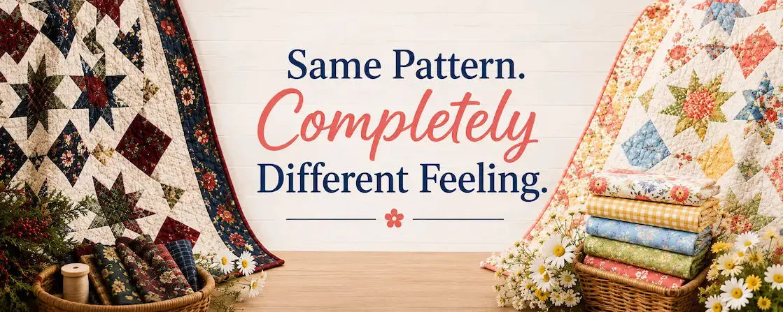 Why Some Quilts Feel Like Summer – Morning with Corey tip graphic: fabric choices that matter more than the pattern
