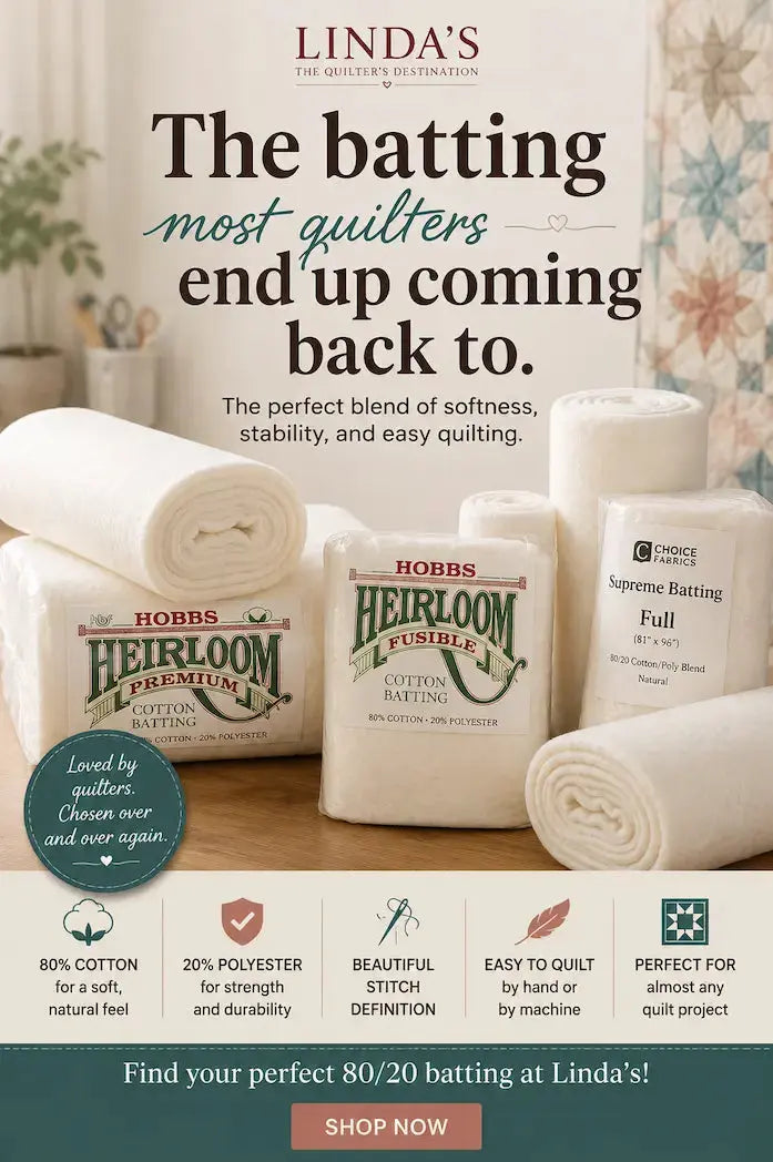 The Batting Most Quilters End Up Coming Back To – Morning with Corey tip graphic: the batting quilters return to after trying everything