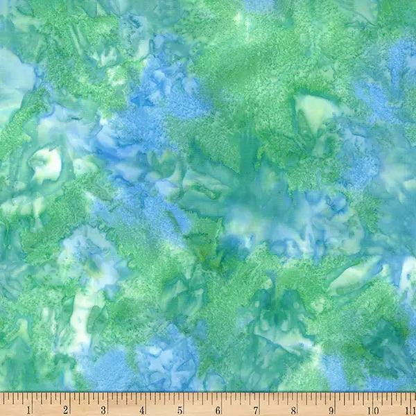 A Fresh Placemat Set in Bali Mottles Seagrass Batik