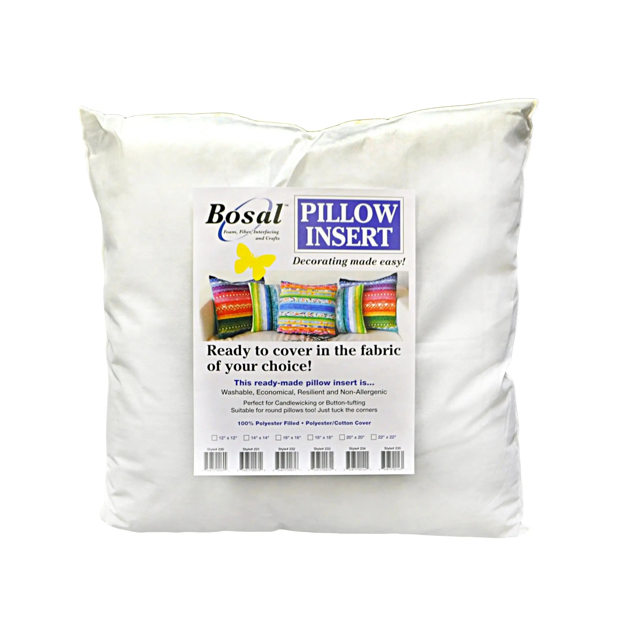 18 inch Polyester Fiber Pillow Insert square form throw pillow