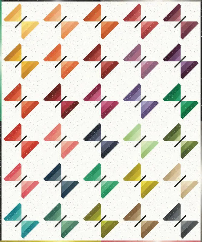 How One Ombre Strip Becomes a Butterfly Wing: The Fairy Dust Flutter Quilt Kit