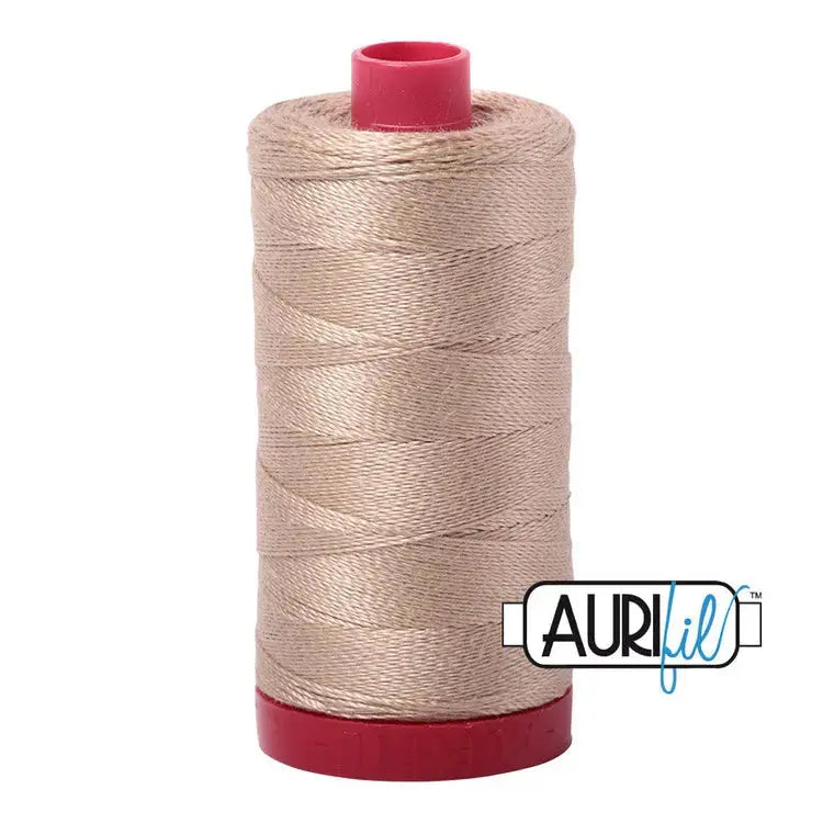 Aurifil 2326 Sand 12wt Cotton Thread 350 yards statement quilting