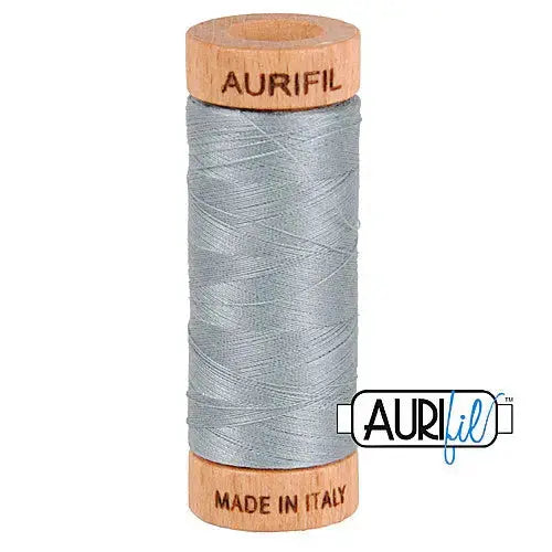 Aurifil 2610 Light Blue Grey 80wt Cotton Thread 1300 yards invisible applique