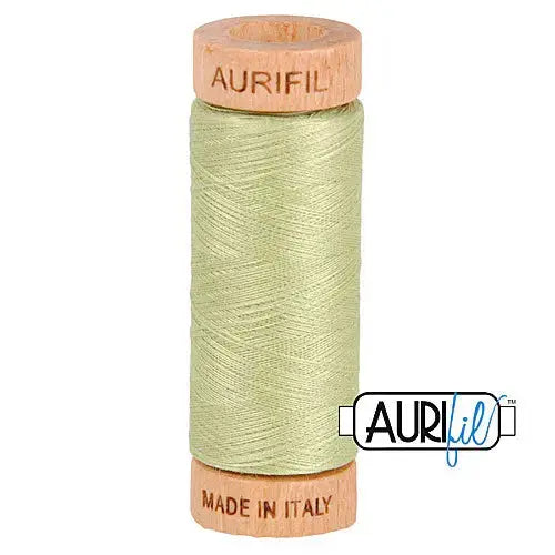 Aurifil 2886 Light Avocado 80wt Cotton Thread 1300 yards invisible applique warm green