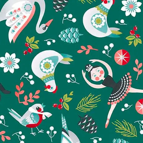 A Sweet Christmas Baby Quilt in 12 Days of Christmas Character Jade