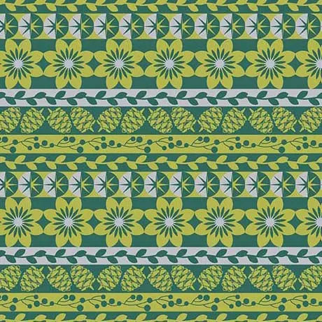 A Festive Holiday Apron in 12 Days of Christmas Patterned Stripe Lime