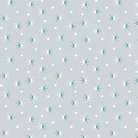 A Handy Holiday Zip Pouch in 12 Days of Christmas Stars Gray