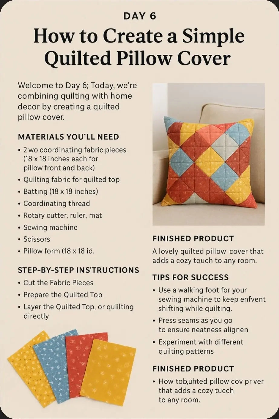 Project-6-of-30-How-to-Make-a-Simple-Quilted-Pillow-Cover Linda's Electric Quilters