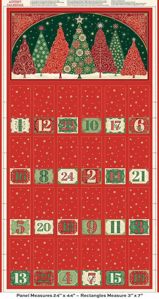 A Panel Wall Hanging in Adorn Advent Multi Cotton