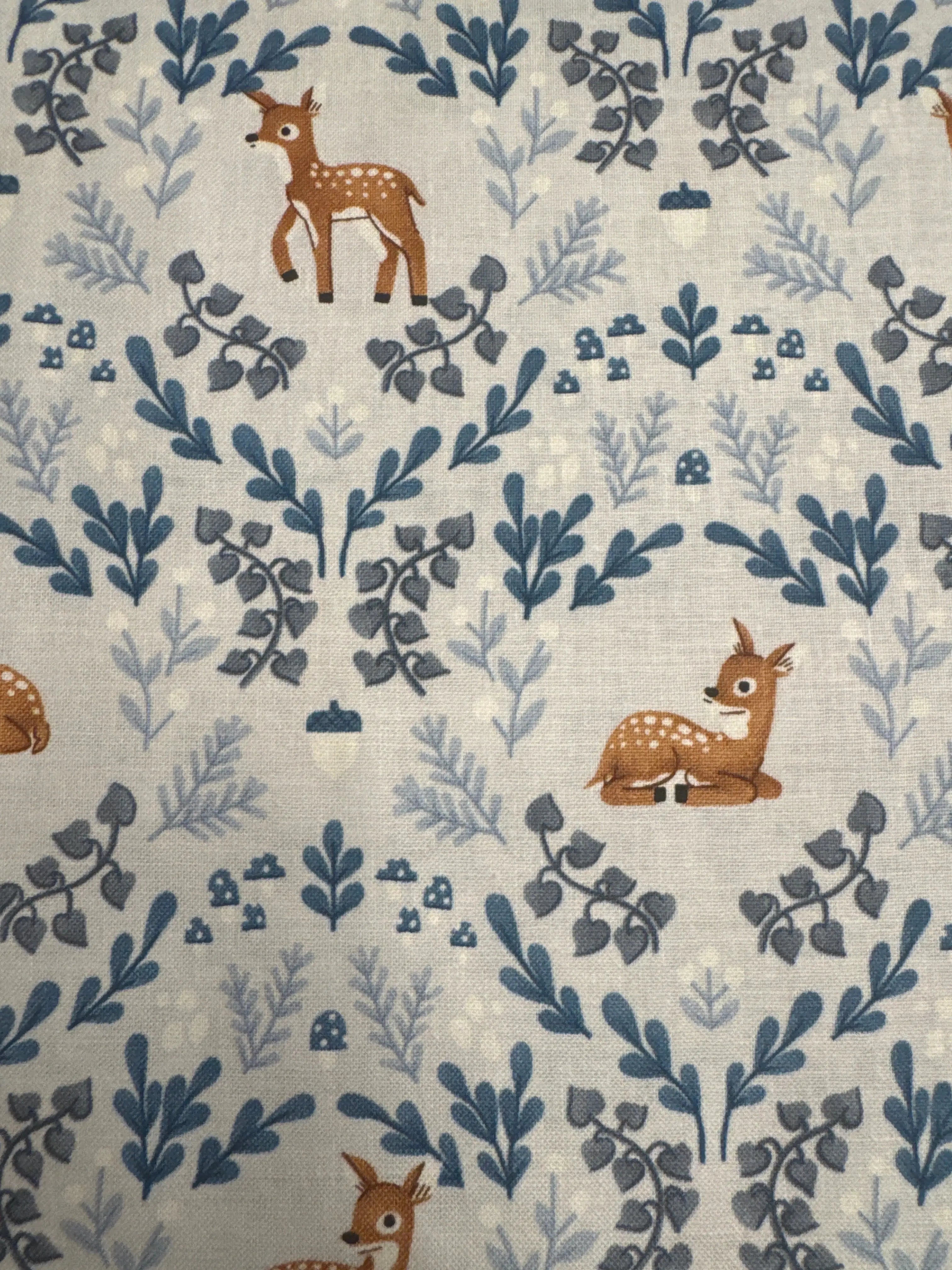 Riley Blake Twilight Creatures Main print in Ice, dusky woodland animal quilting cotton at Linda's Electric Quilters