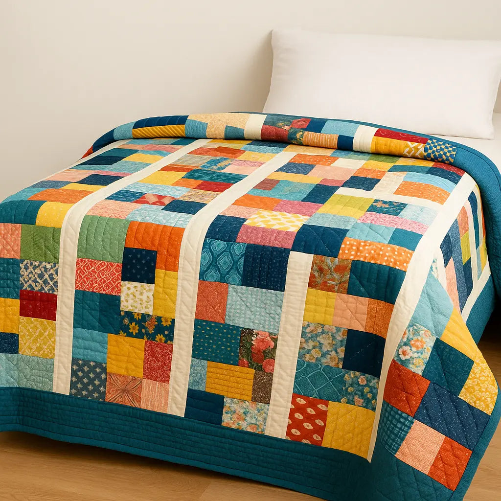 Improv-Scrappy-Quilt Linda's Electric Quilters