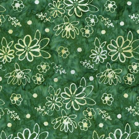 Riley Blake Expressions Watercolor Daisies batik in Garden Party
