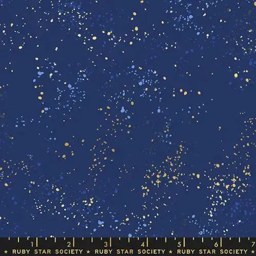 What Is Navy Speckled Metallic Wideback Fabric? How to Back a Quilt With Subtle Sparkle