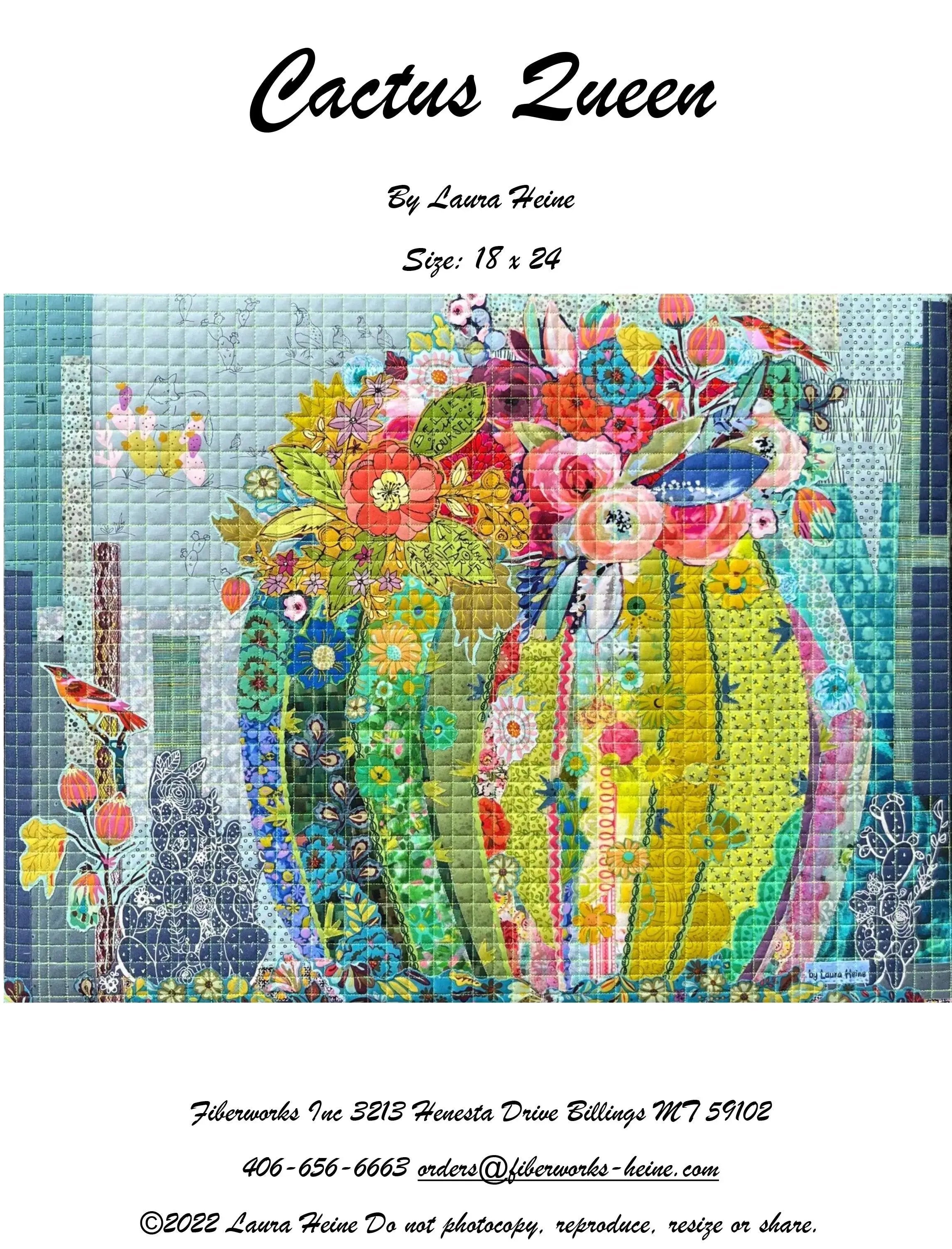 Cactus Queen collage template by Laura Heine