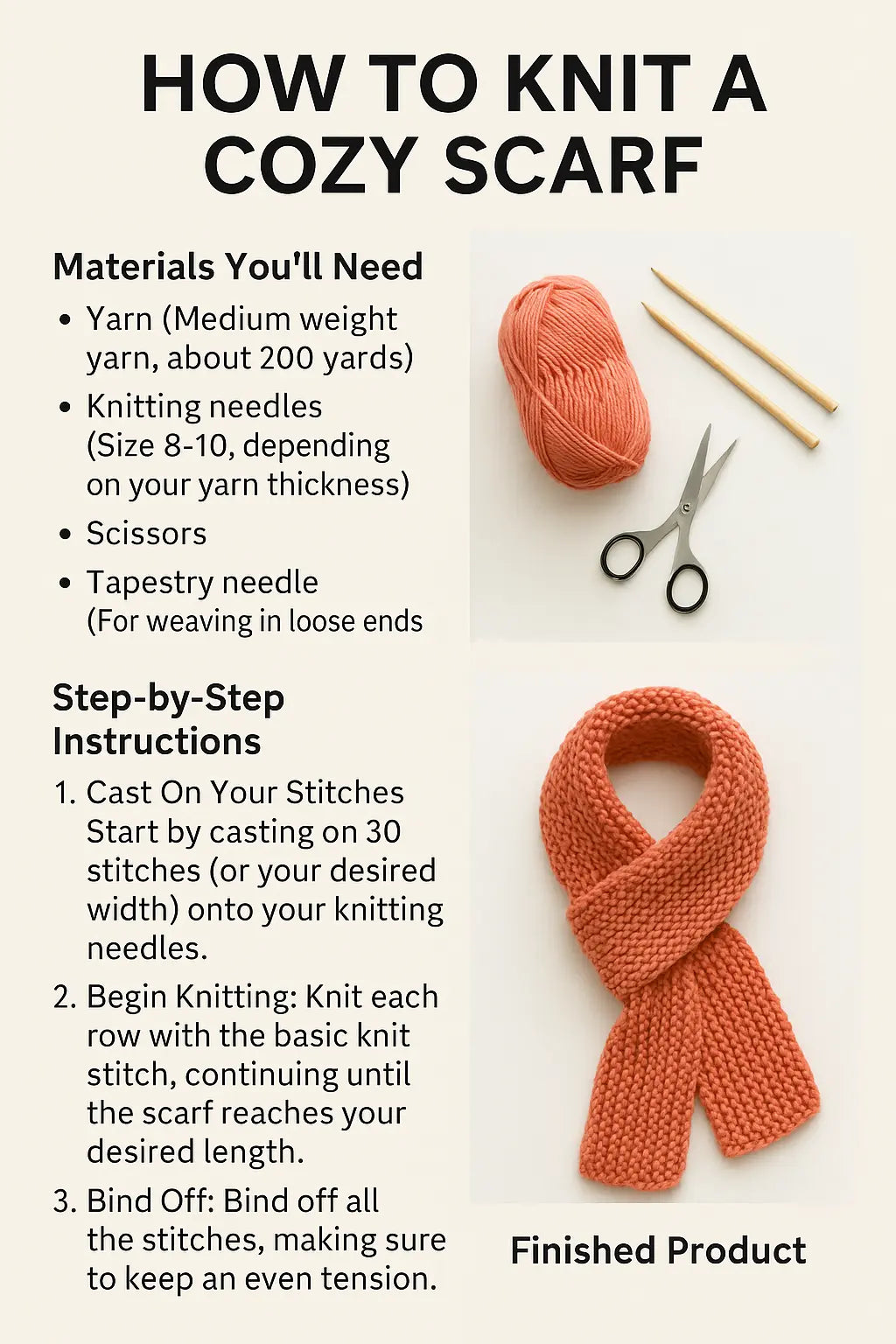 How-to-Knit-a-Cozy-Scarf Linda's Electric Quilters