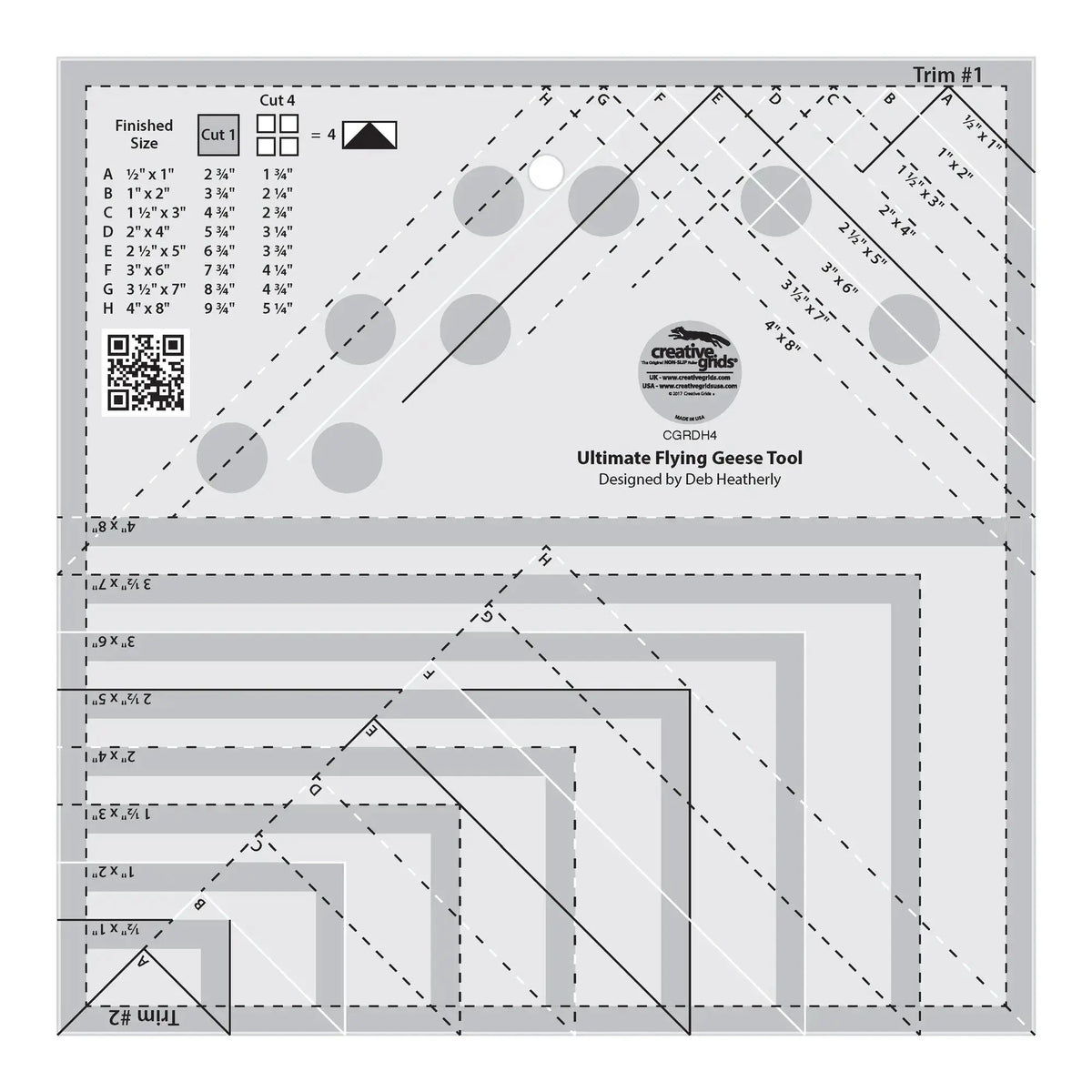How to Use the Creative Grids Ultimate Flying Geese Tool: Perfect Flying Geese Without Triangles