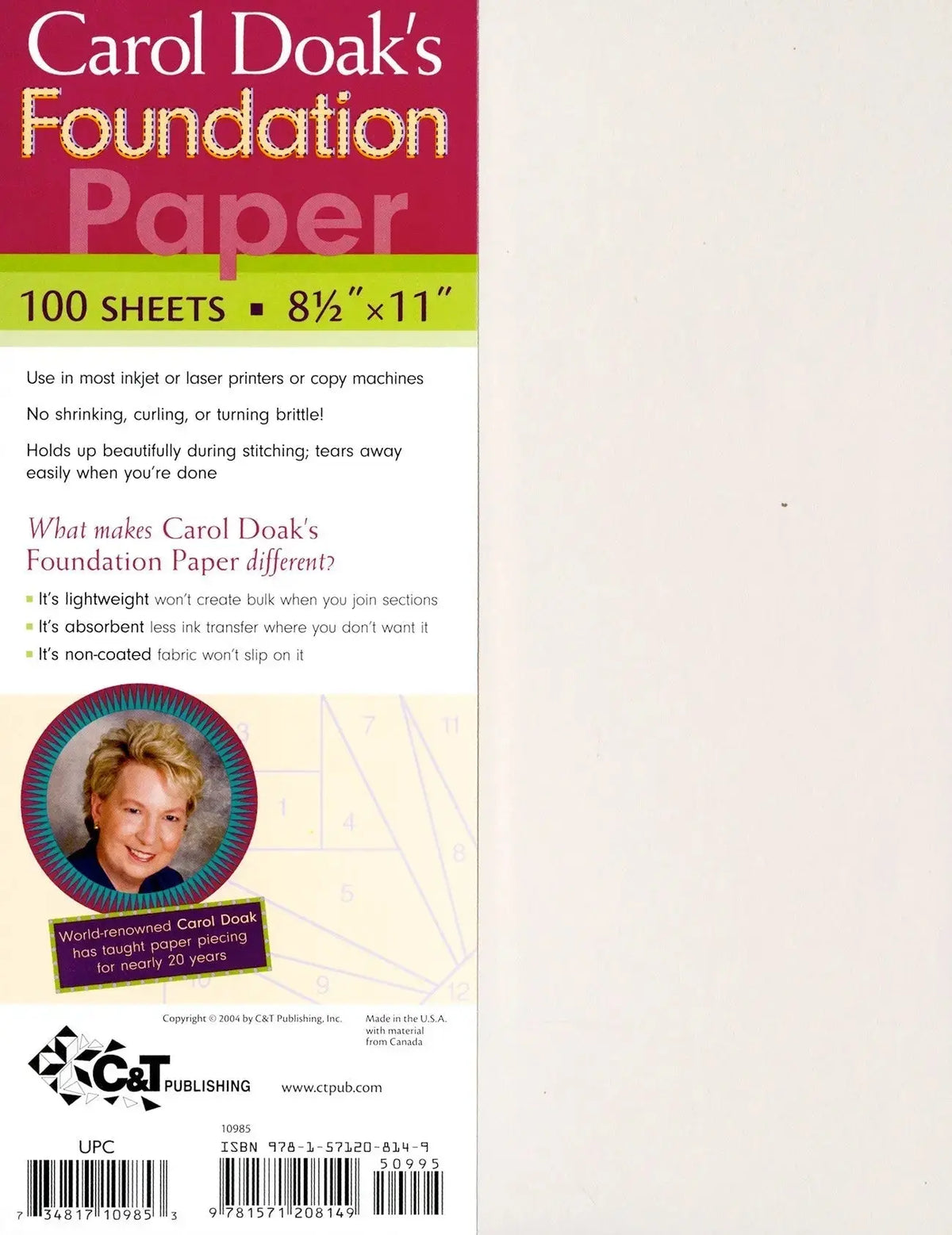 How to Use Carol Doak Foundation Paper for Foundation Paper Piecing