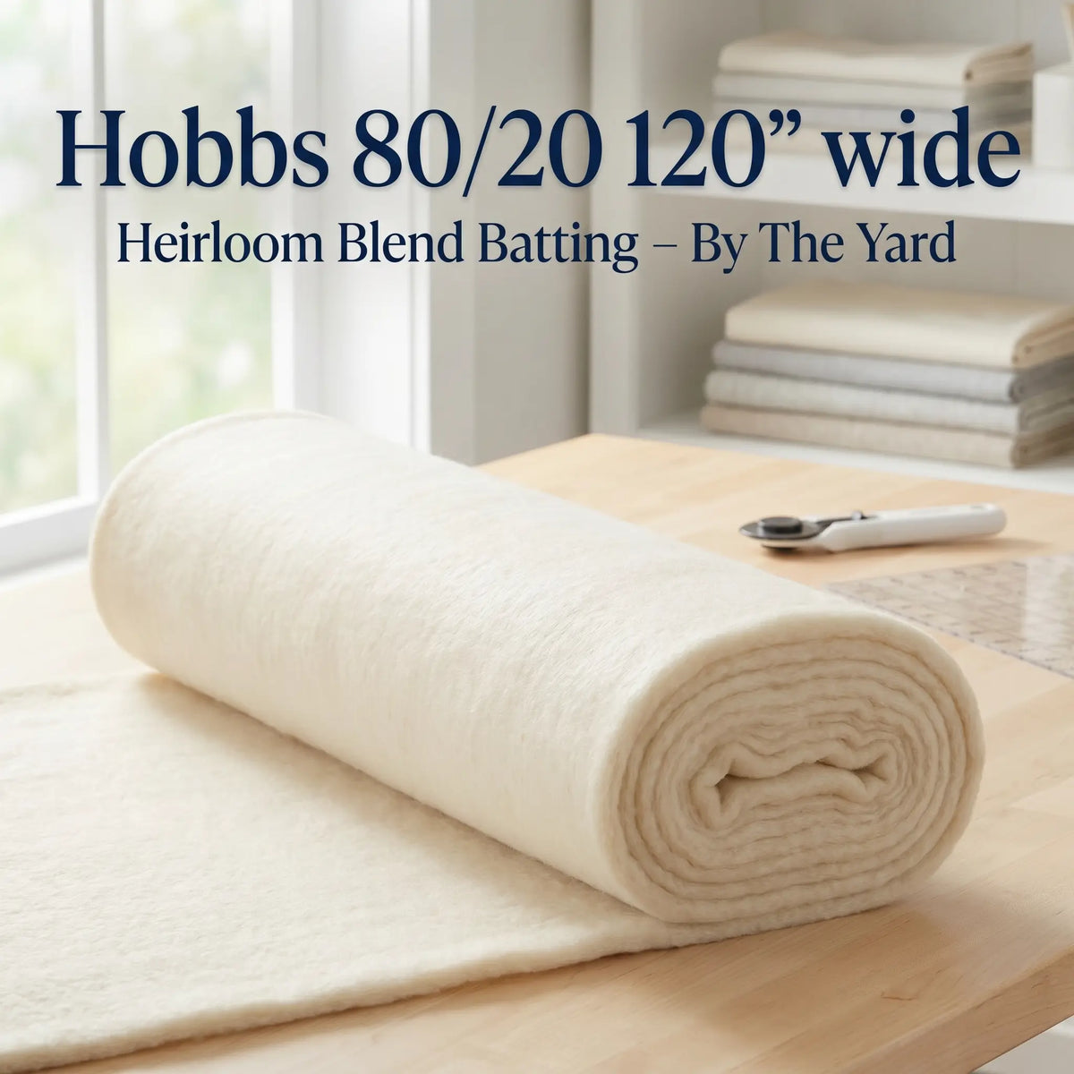 Hobbs Heirloom 80/20 120 Wide Batting Roll - By The Yard