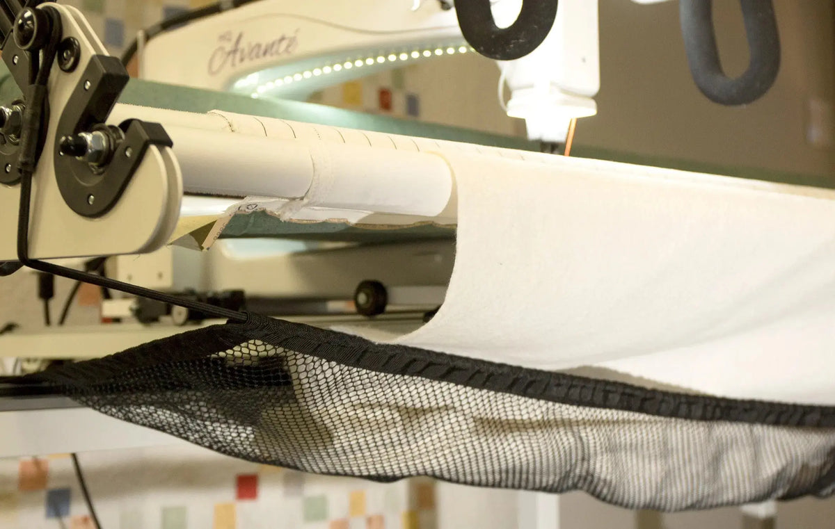 How to Use the Hammock Handi: Store Batting Safely on Your Longarm Frame