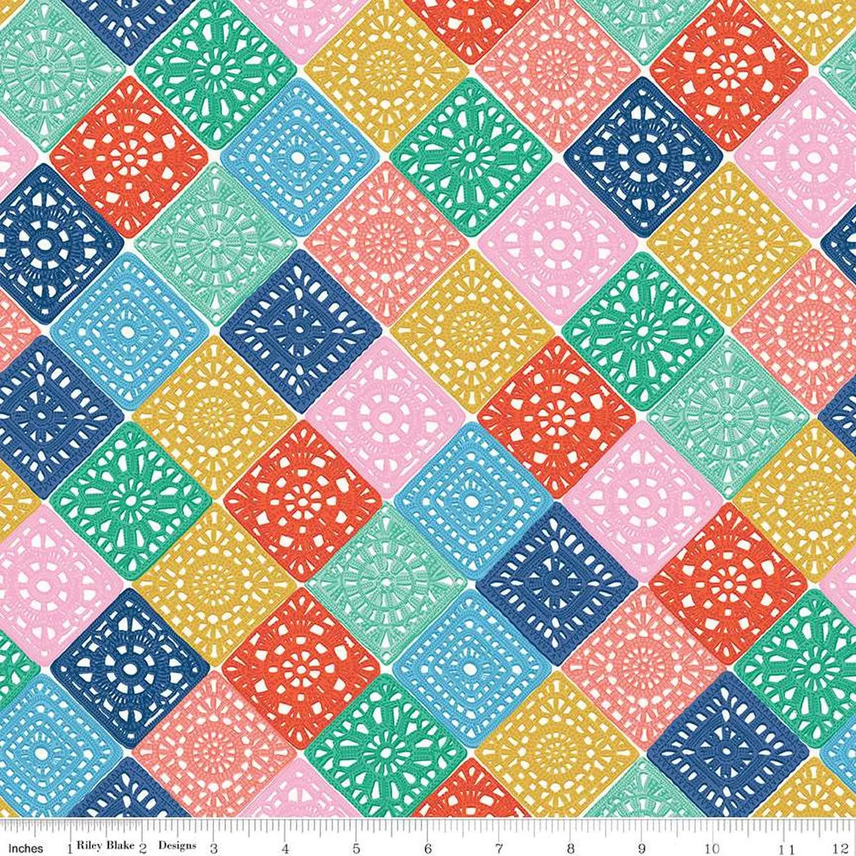 How to Quilt with a Granny Square Crochet Print: Color, Cutting, and Project Ideas