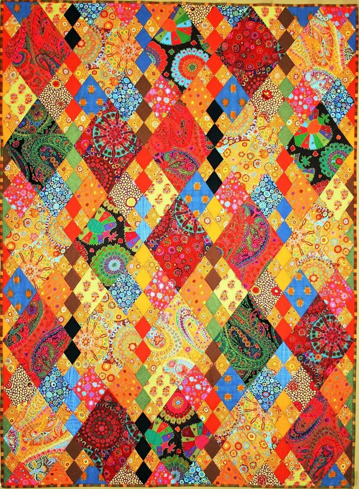 How to Make the Harlequin Quilt: Template Piecing Diamonds for Larger Prints