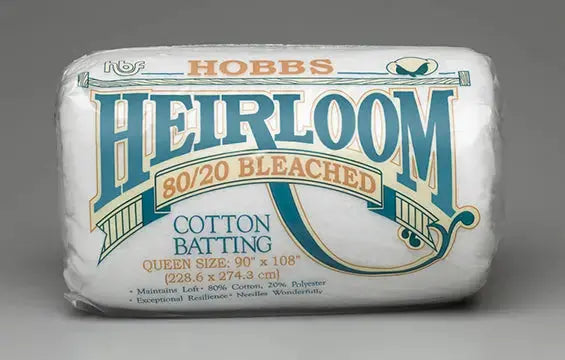 Hobbs Heirloom Bleached 80/20 Batting Package pre-cut home quilter gift