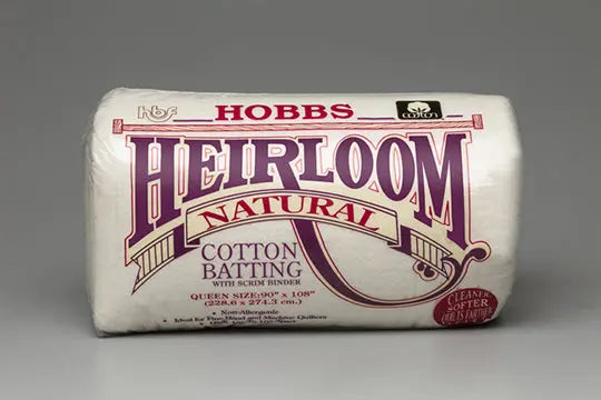 Hobbs Heirloom 100% Natural Cotton Batting Package pre-cut all sizes