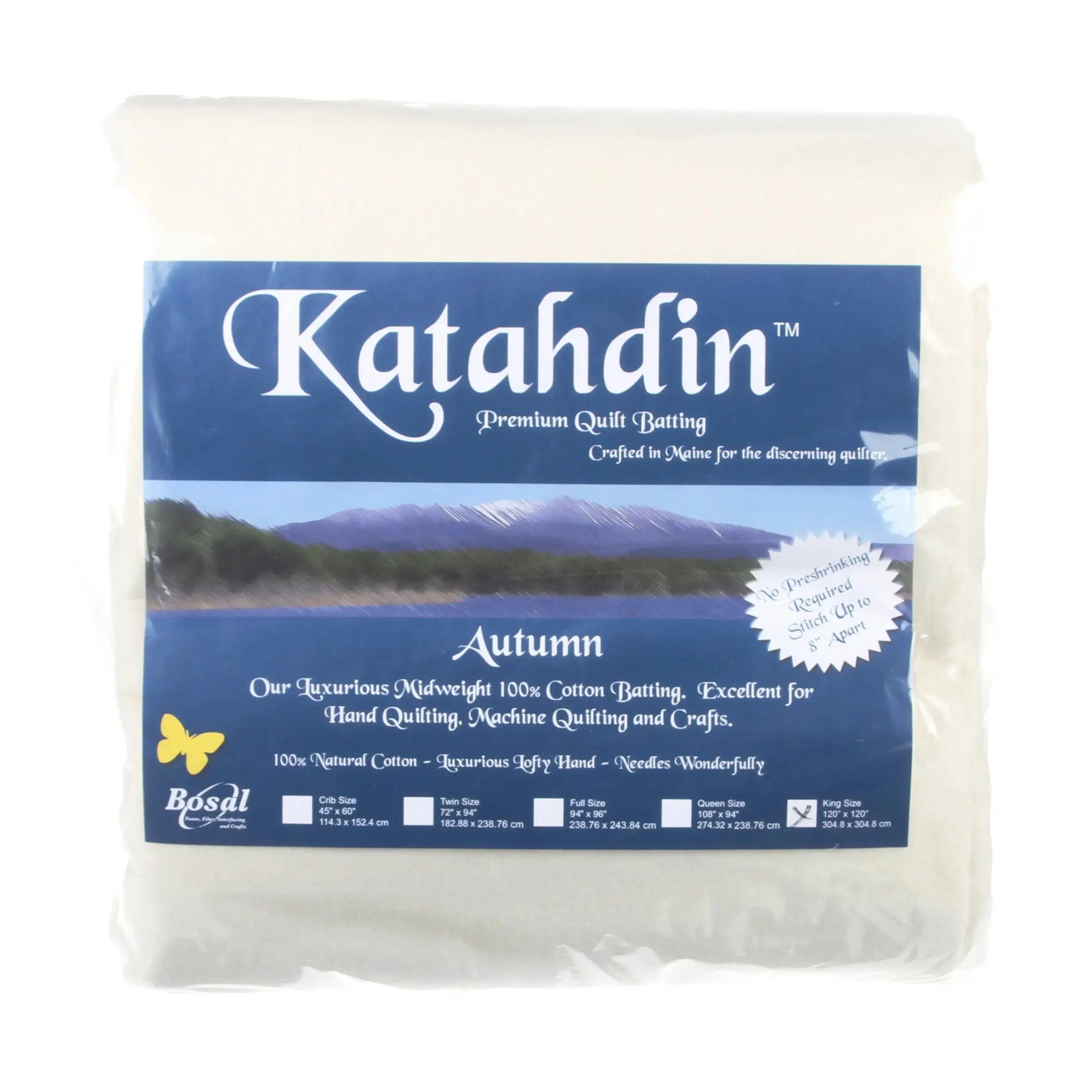 Katahdin Premium Cotton 4oz 120 x 120 inch batting king