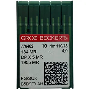 Groz-Beckert 18 MR 4.0 FG Ball Point 134MR standard needle quilting cotton knit blends tightly woven