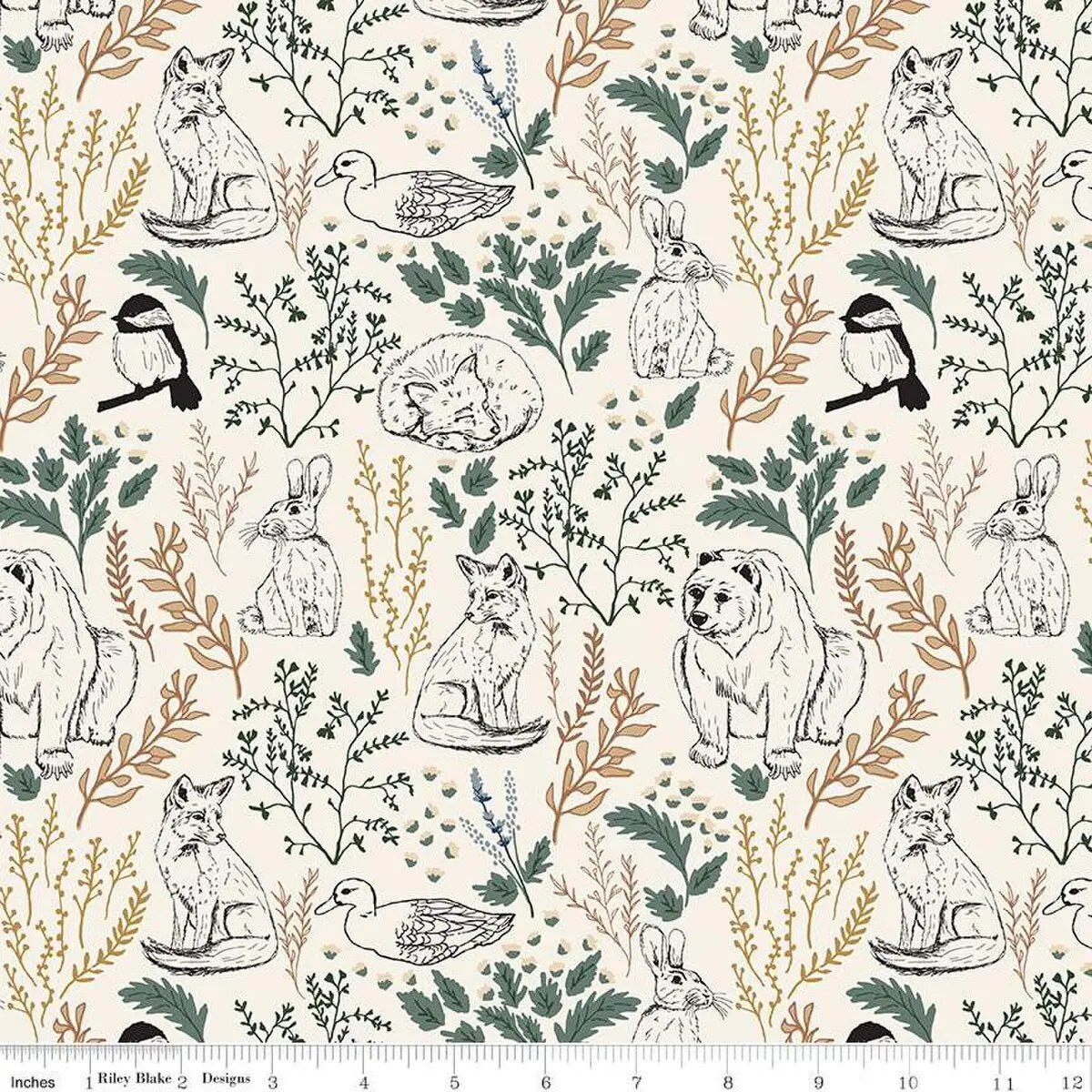 How to Build a Woodland Quilt Around a Cream Wildlife Print