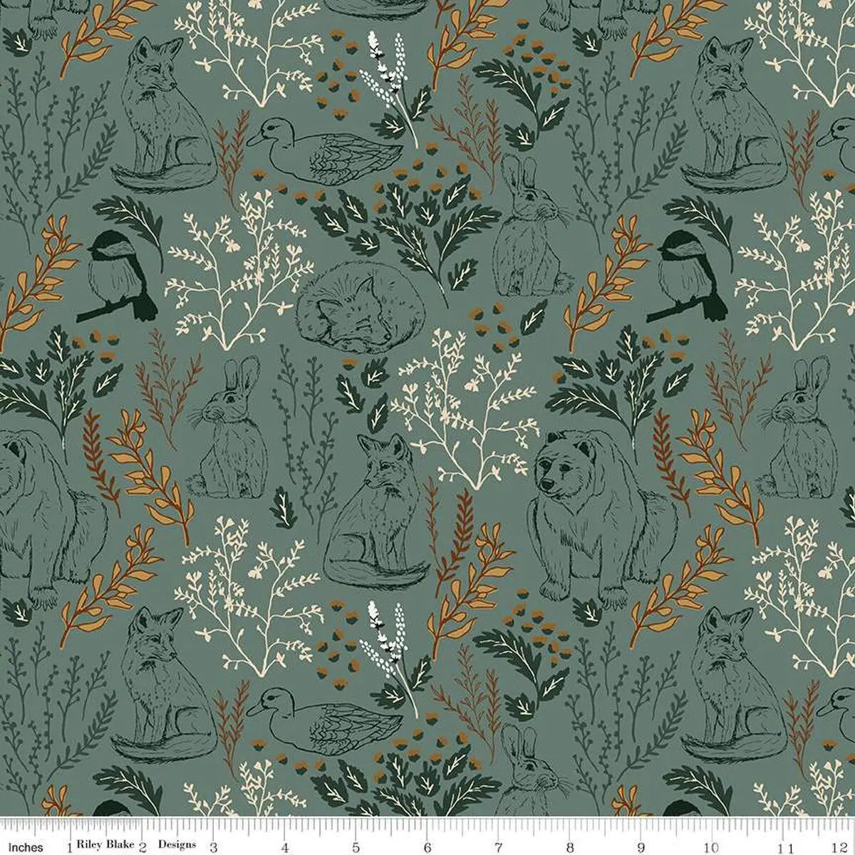 How to Build a Woodland Quilt with a Teal Main Print: Fussy Cutting and Pairing Ideas