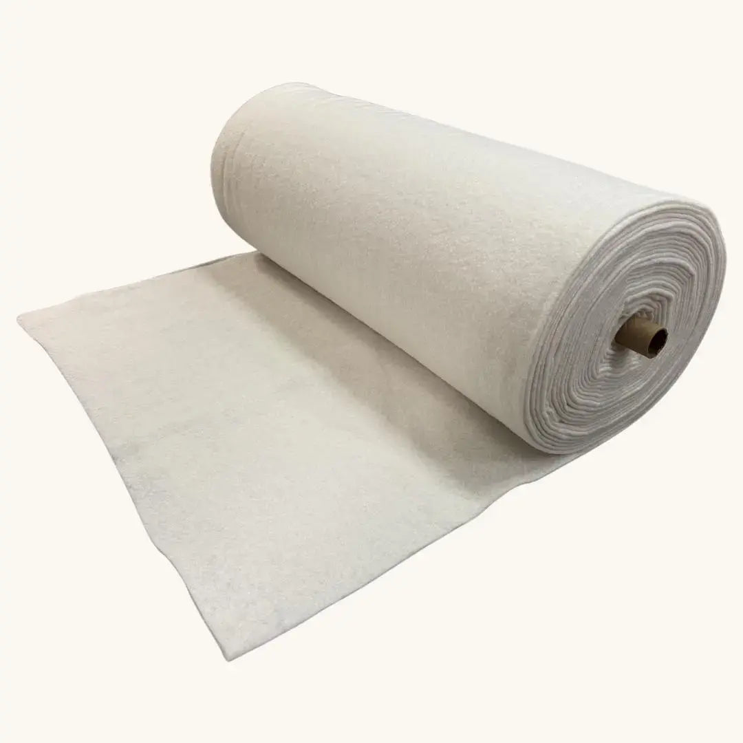 Linda's Deluxe Cotton Poly Blend Batting 96 inch Roll made by Hobbs for longarm quilting