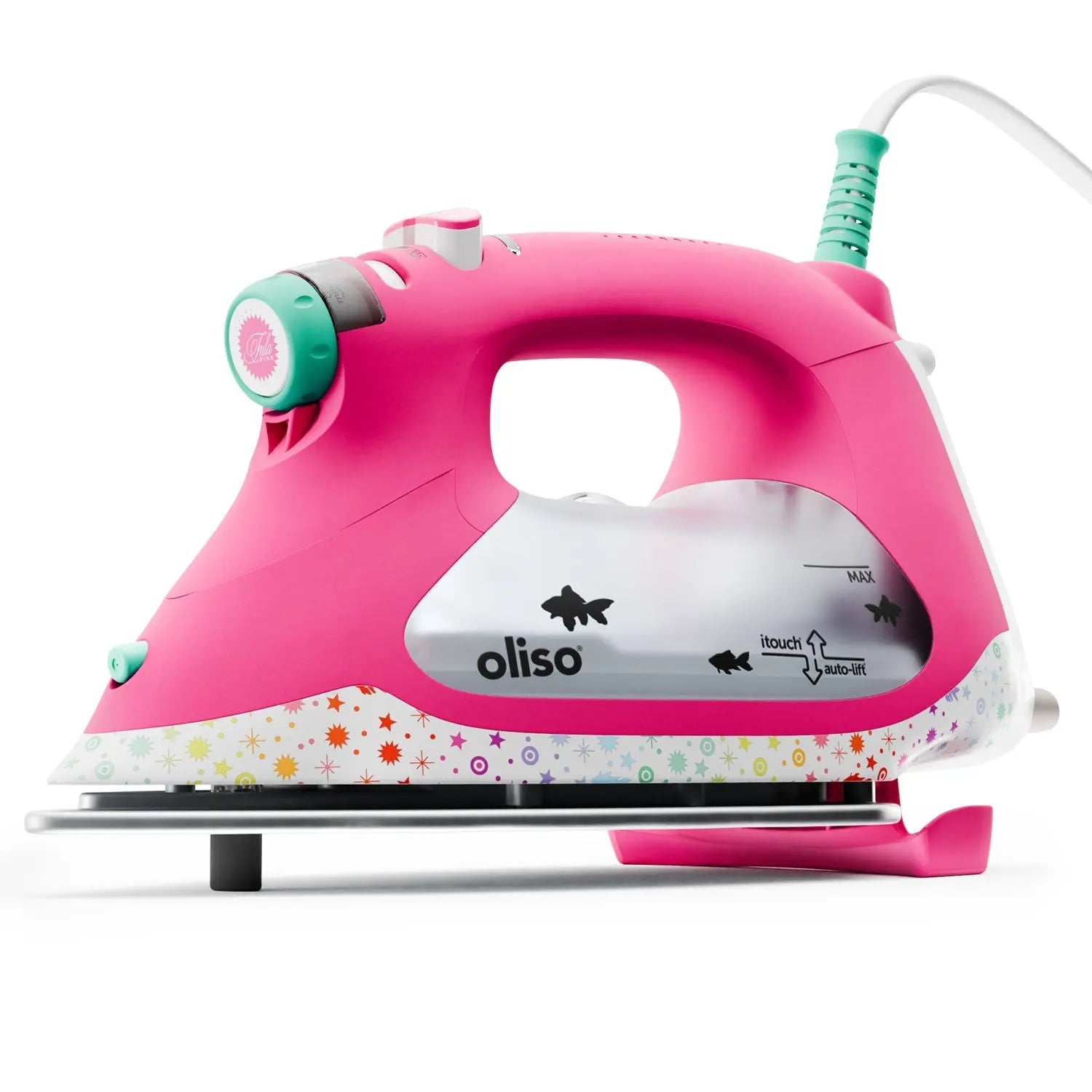 Oliso Iron Pro Plus Tula Pink edition full-size professional smart iron auto-lift quilting