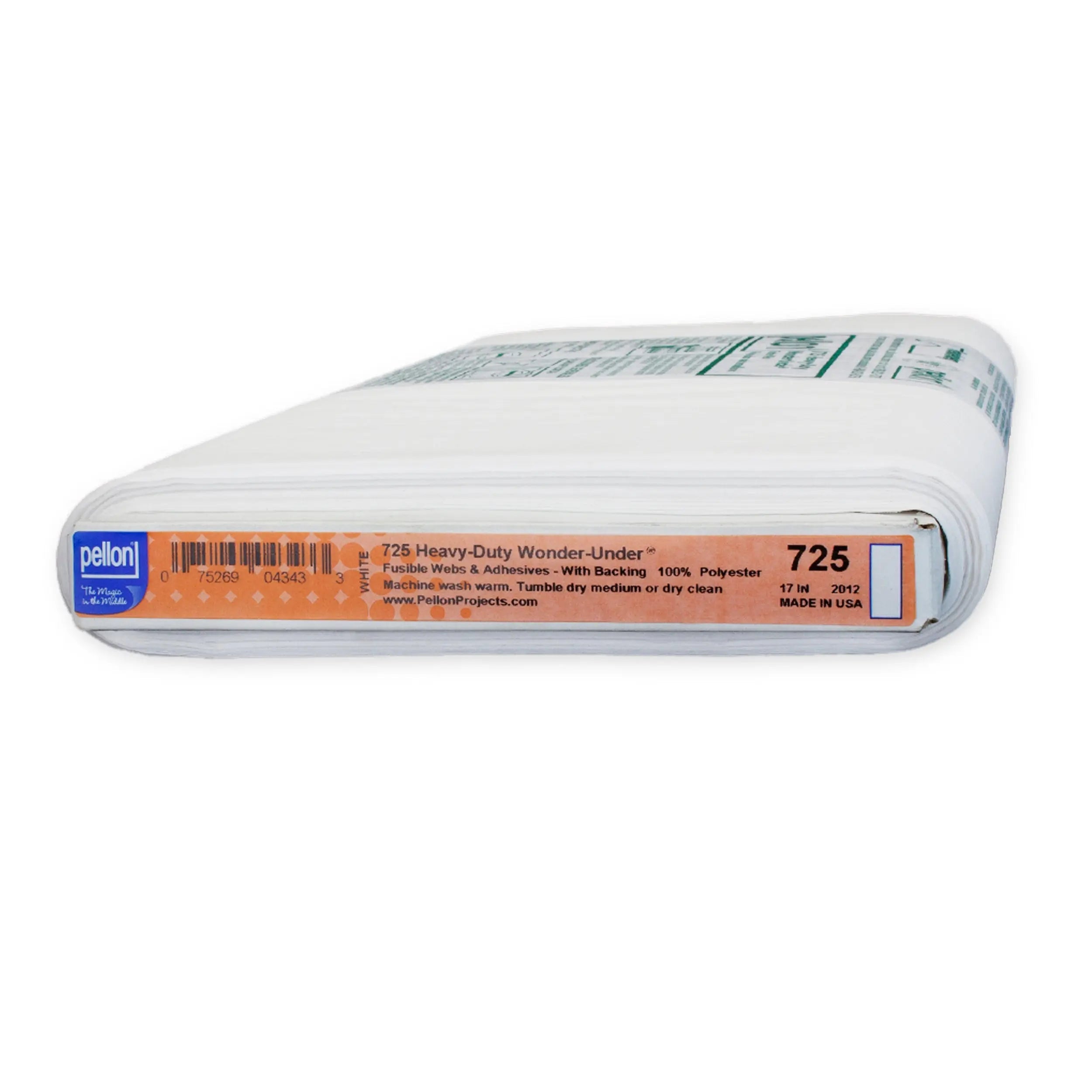 Pellon 725 Heavy-Duty Wonder-Under 17 inch x 10 yards bolt white maximum bond fusible web heavy fabric