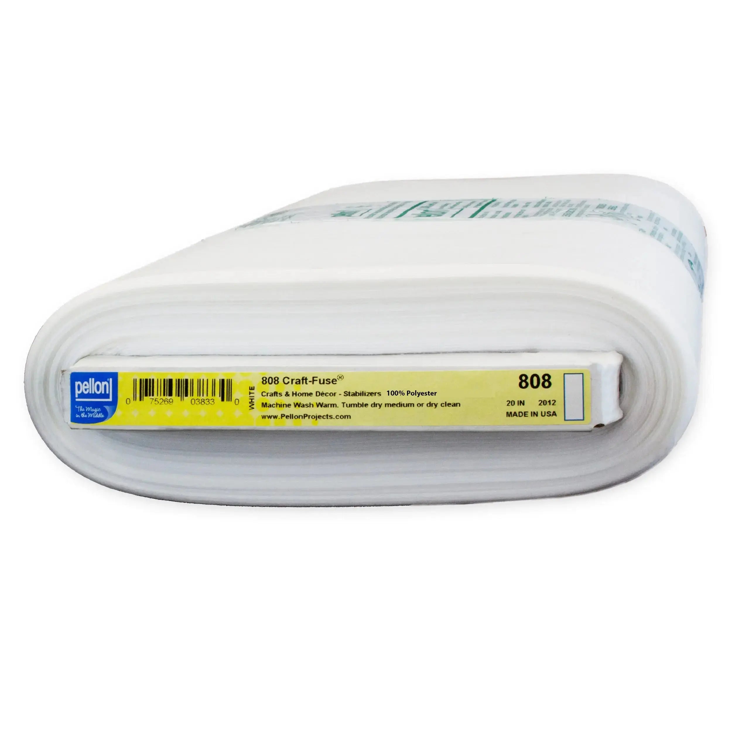 Pellon 808 Craft-Fuse Stabilizer 20 inch x 10 yards bolt white fusible body craft bag home dec