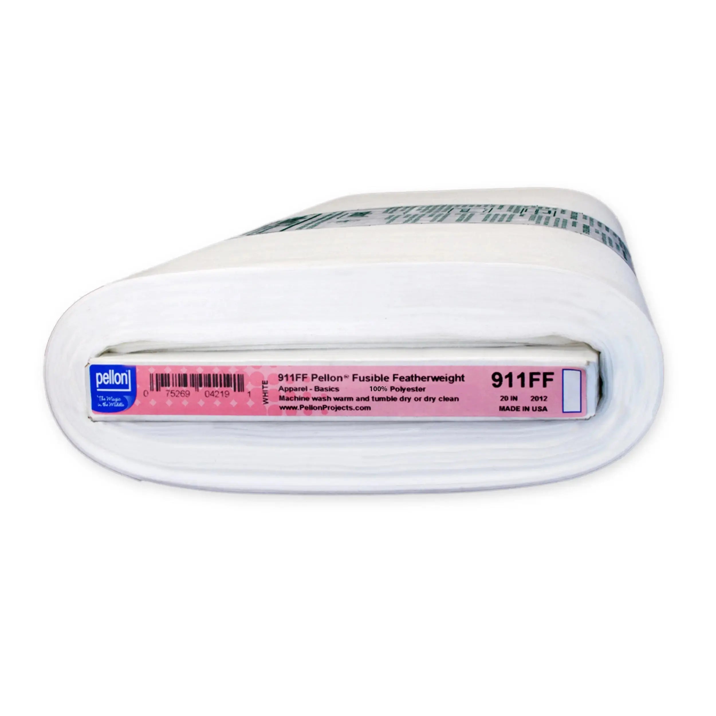 Pellon 911FF Fusible Featherweight Interfacing 20 inch x 10 yards white non-woven light interfacing