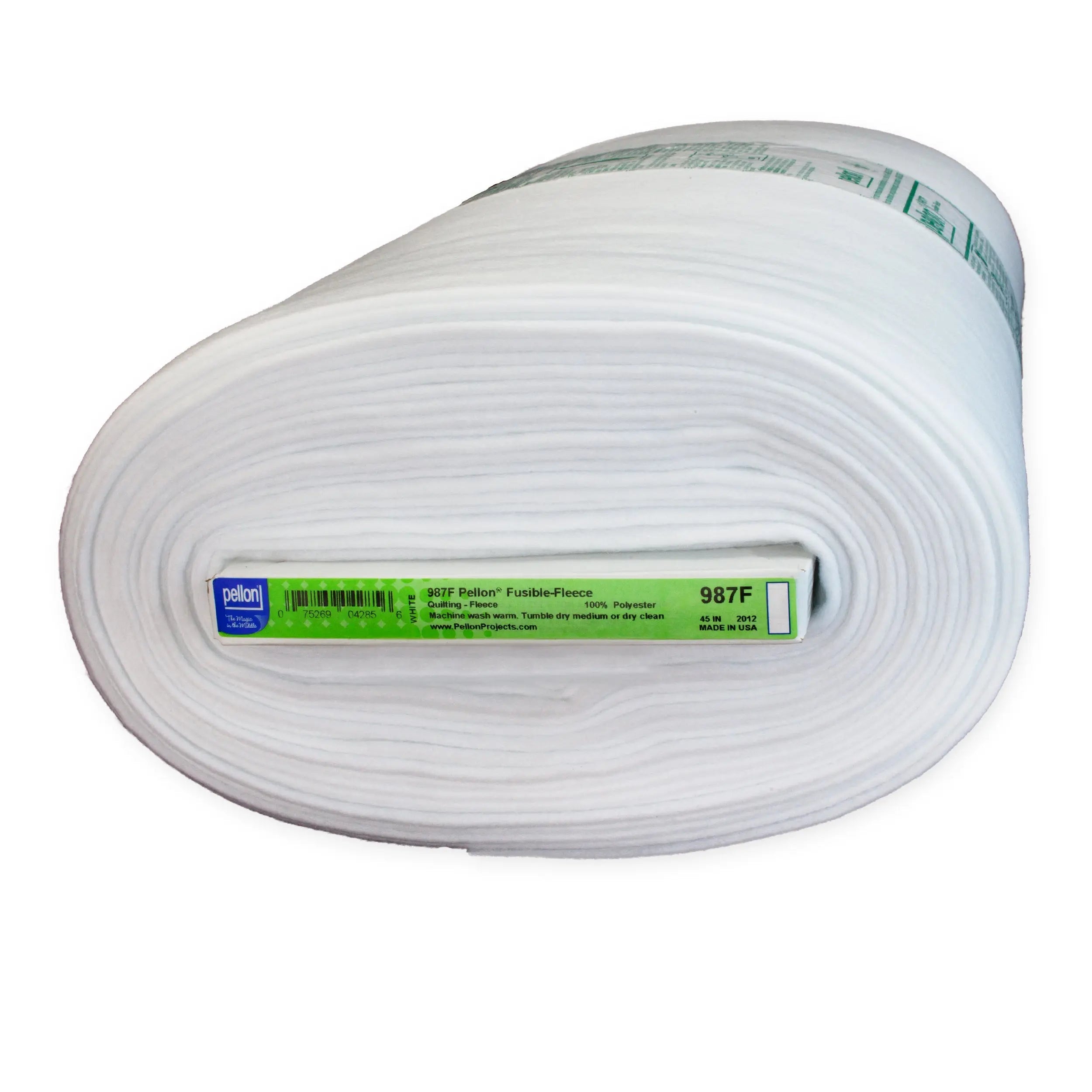 Pellon 987F Fusible Fleece 45 inch x 10 yards bolt white for bags crafts quilted accessories