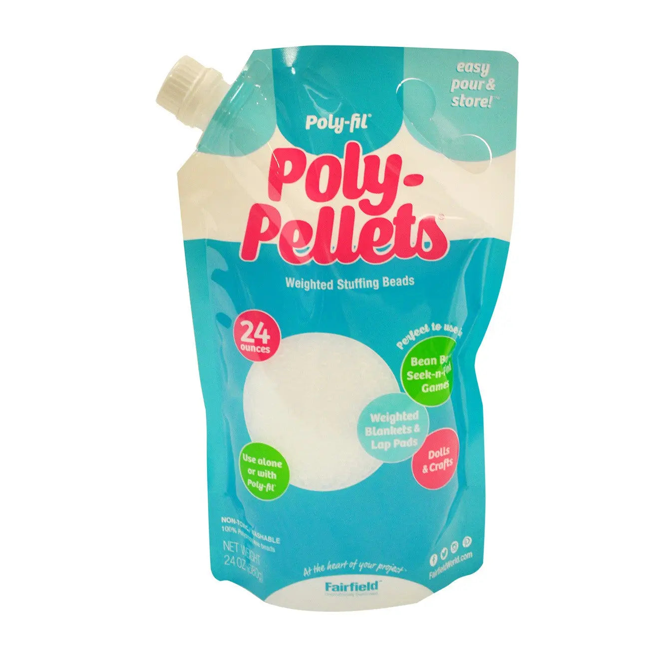 Poly Pellets Weighted Stuffing Beads 24oz easy pour store