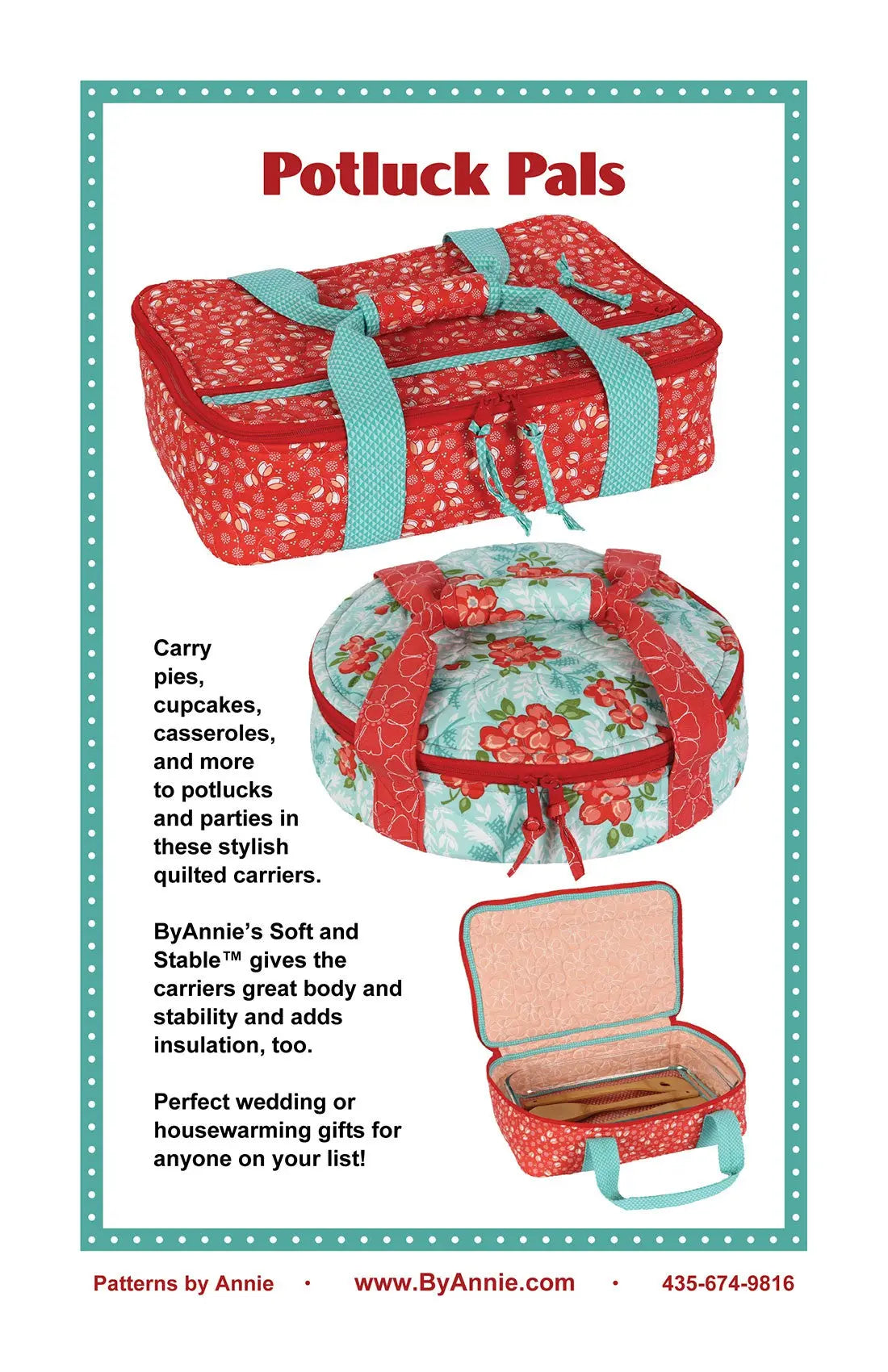 How to Sew Potluck Pals: Casserole and Pie Carriers for Gatherings