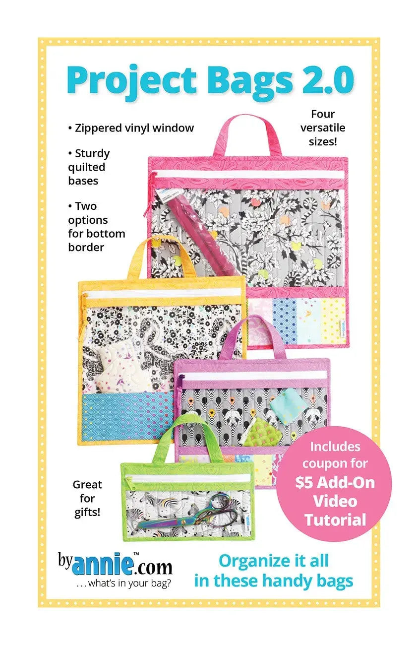 How to Sew Project Bags 2.0: Zippered, See-Through Bags to Organize Every Project