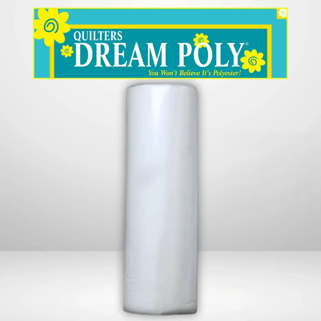 Quilters Dream Request White Poly Batting Queen Roll 93 inch x 30 yards lightweight white polyester