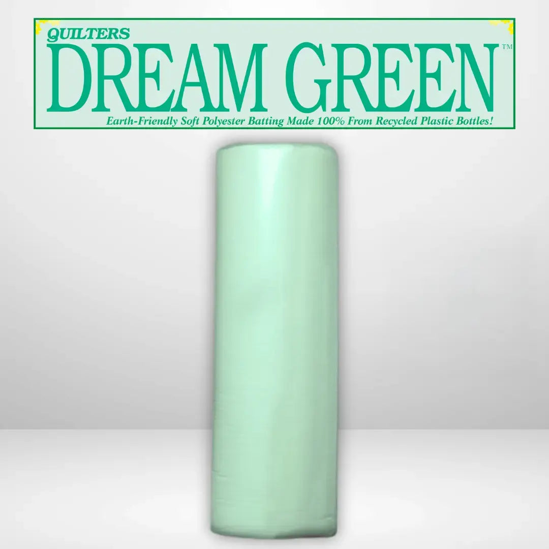 Quilters Dream Select Green Batting Queen Roll 93 inch x 30 yards eco-friendly recycled plastic bottles