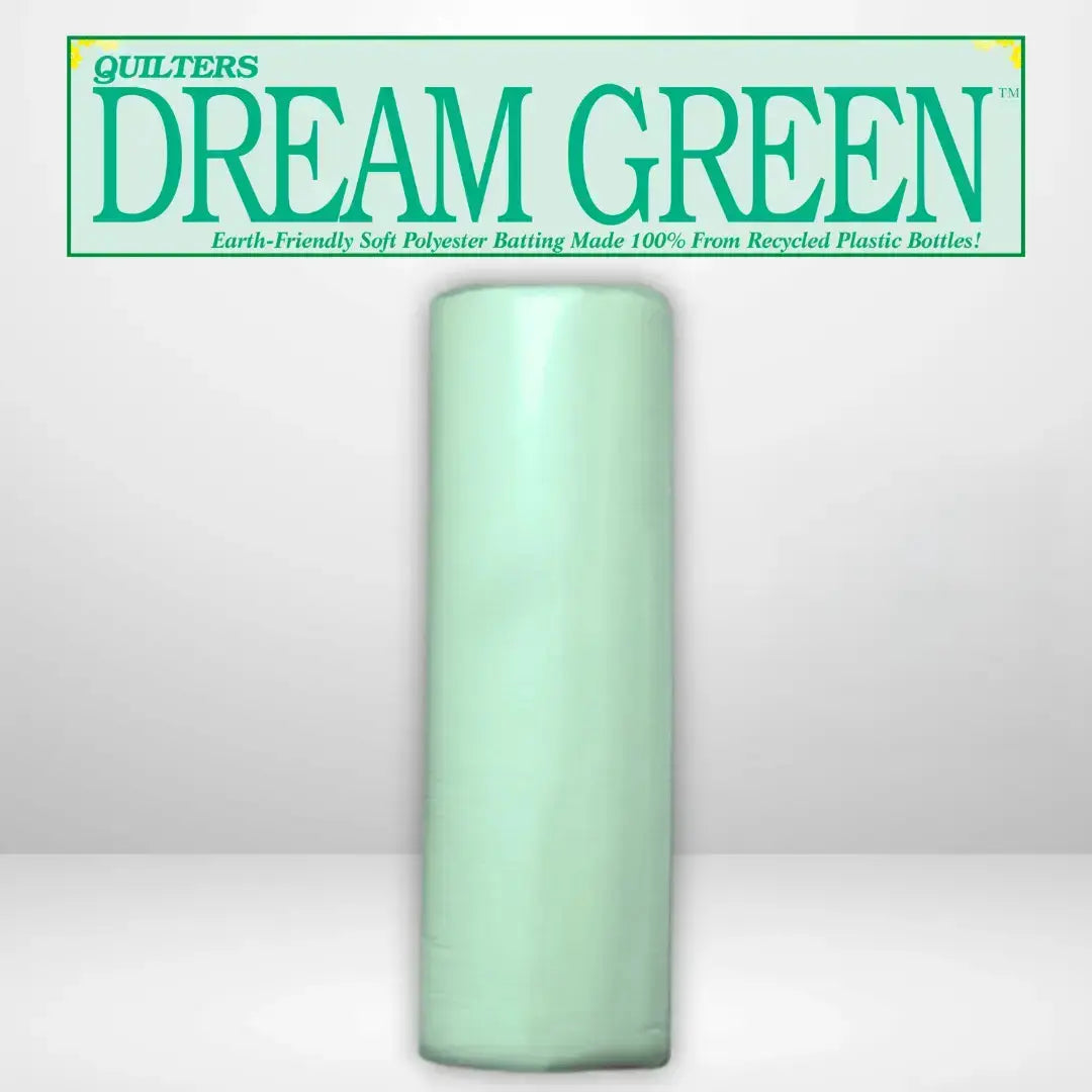Quilters Dream Select Green Batting Queen Roll 93 inch x 30 yards eco-friendly recycled plastic bottles