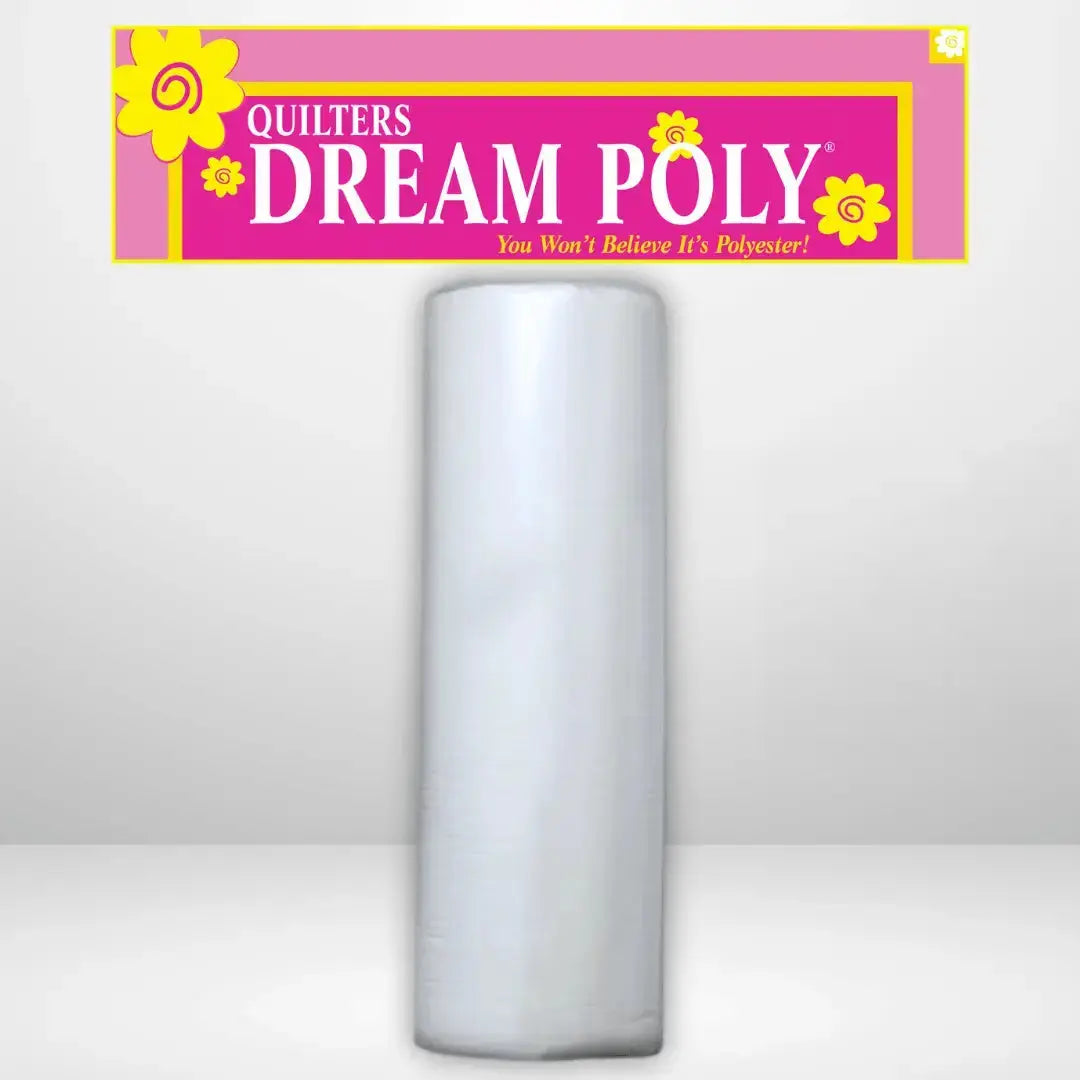 Quilters Dream Select White Poly Batting King Roll 120 inch x 25 yards white polyester king batting