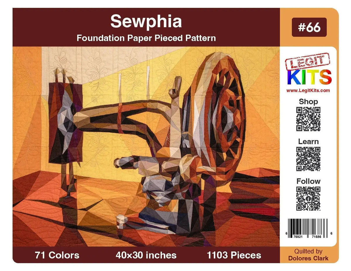 Foundation Paper Piecing a Vintage Sewing Machine: How the Sewphia Quilt Kit Works