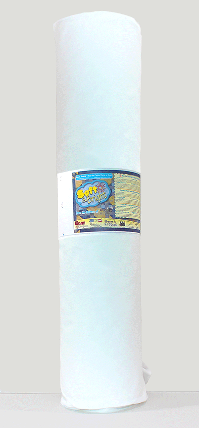 Soft and Bright 124 inch x 20 yard polyester batting extra wide king size no-seam coverage