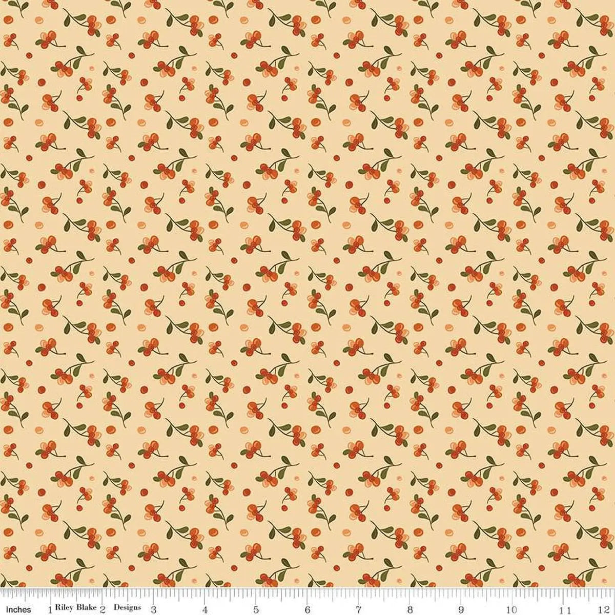 How to Use a Bittersweet Leaf and Berry Print in Autumn Quilts