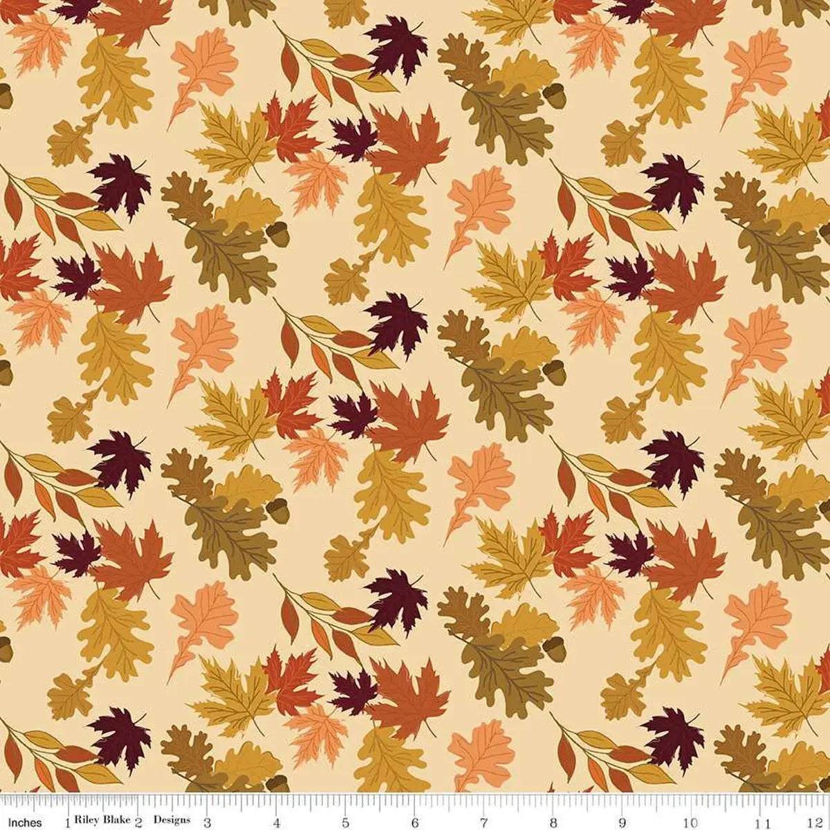 How to Quilt with Scattered Fall Leaves Fabric: Using a Latte Neutral as Your Autumn Background