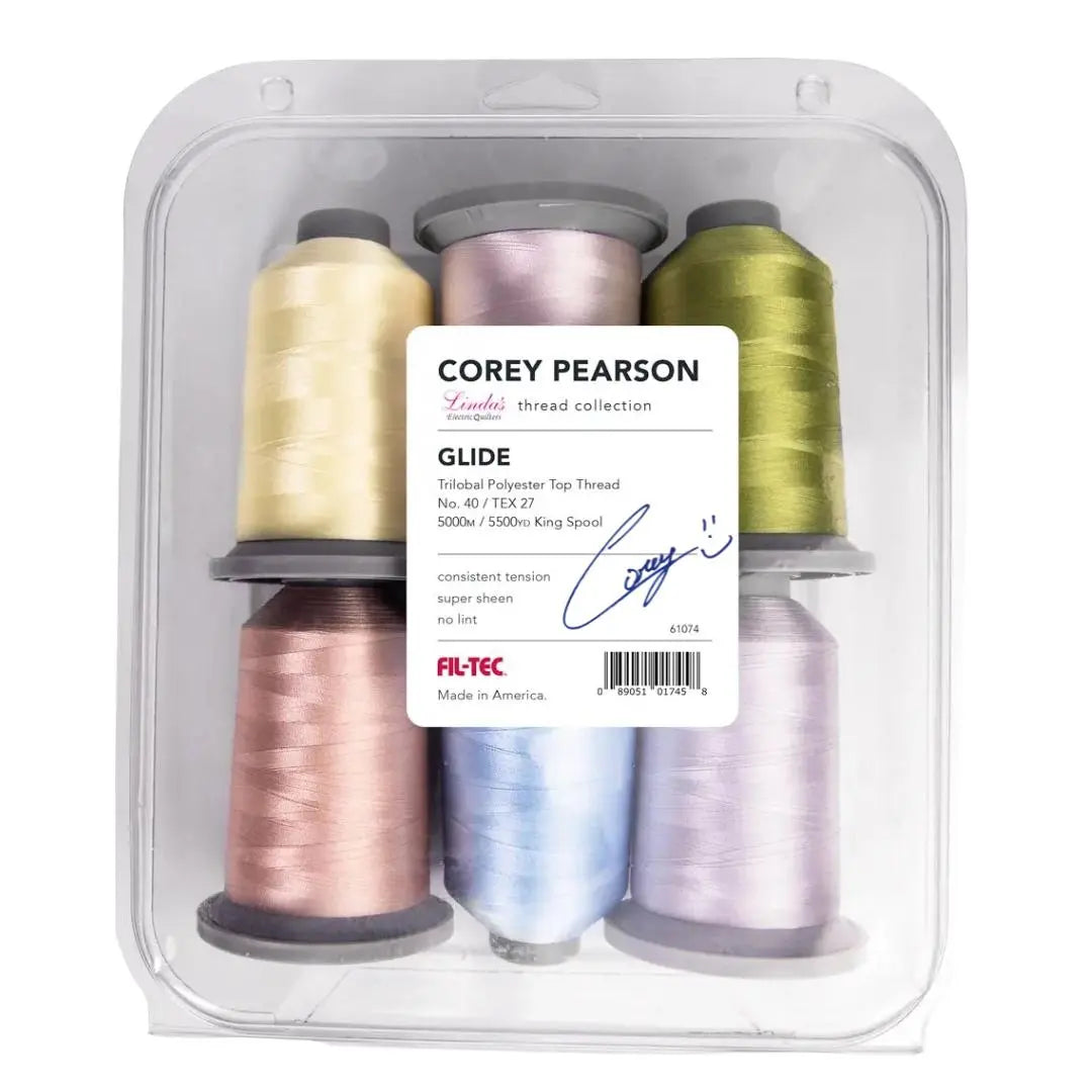 The Corey Pearson Glide Thread Collection Signed Limited Edition Set six king spools essential neutrals