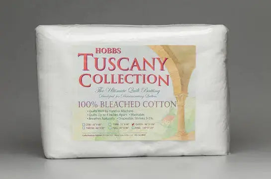 Hobbs Tuscany 100% Bleached Cotton Batting Package premium pure cotton heirloom quilts
